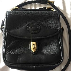 Vintage Dooney & Bourke Small Black Crossbody AWL
